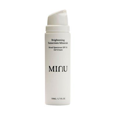 Сонцезахисний крем Minu Brightening Sunscreen Minerals Broad Spectrum SPF 30 Gel-Cream, 50 мл КОСМ00141 фото