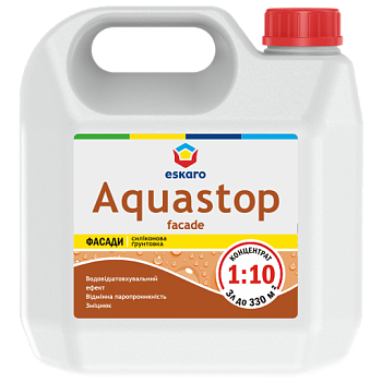 Грунтовка для фасада AQUASTOP FACADE 50, концентрат 1:10, 3л (39063) 39063 фото