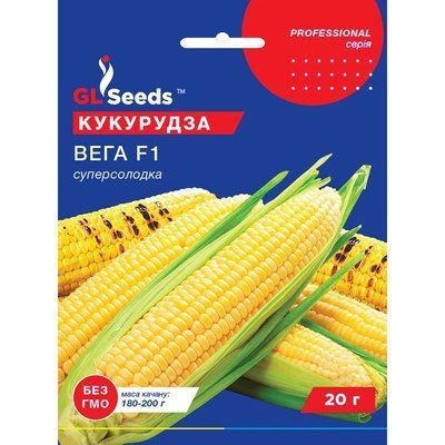Семена Кукуруза сахарная Вега F1 GL Seeds 20г (Professional1359) 4823096910413 фото