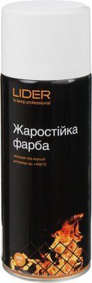 Емаль SLIDER аерозольна жаростійка білий мат 400 мл 1677429871 фото