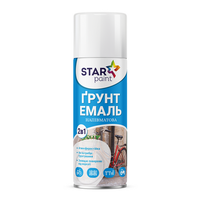 Аерозоль Ґрунт-емаль 2в1 напівматова Star Paint Червона 75, 400мл 1836342131 фото
