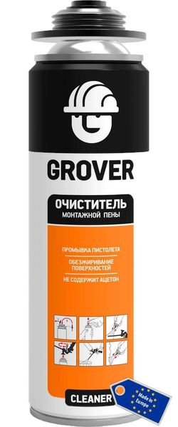 Очищувач монтажної піни GROVER Cleaner, 500 мл (43443) 43443 фото