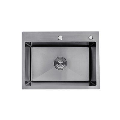 Кухонная мойка Kroner KRP Schwarze - 5843HM PVD (3/1 мм) CV022794 фото