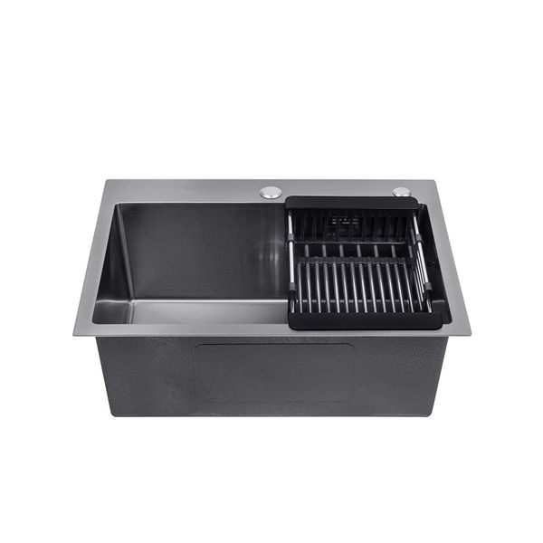 Кухонная мойка Kroner KRP Schwarze - 5843HM PVD (3/1 мм) CV022794 фото