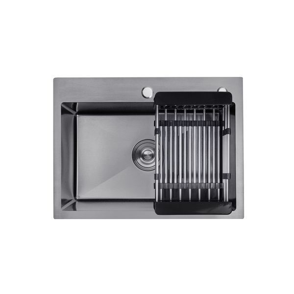 Кухонная мойка Kroner KRP Schwarze - 5843HM PVD (3/1 мм) CV022794 фото