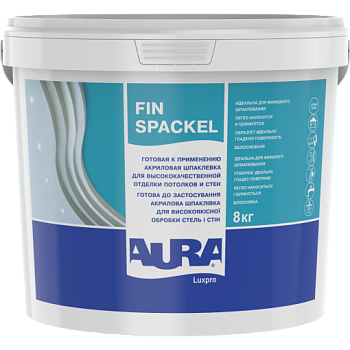 Акрилова шпаклівка фінішна Aura Luxpro Fin Spaсkel, 1.2кг (39823) 38503 фото