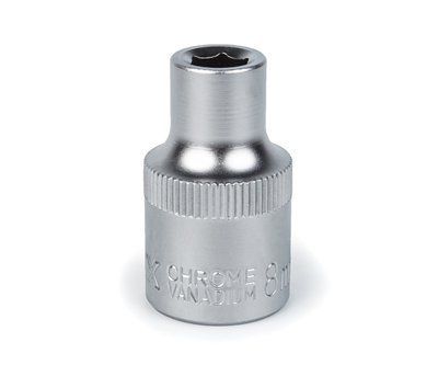 Головка торцева Polax автомобільна шестигранна 8 мм, 1/2", CrV (25-082) 25-082 фото