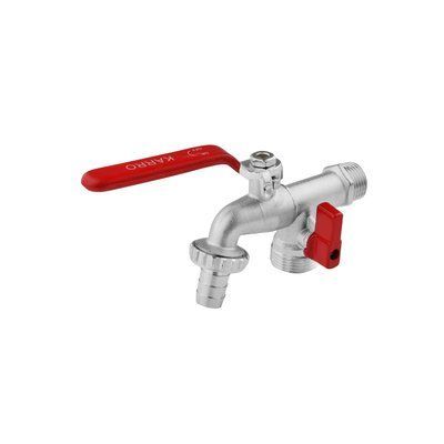 Кран для поливу на 2 виходи Karro 1/2"x3/4" PN40 KR-12014 CV011562 фото