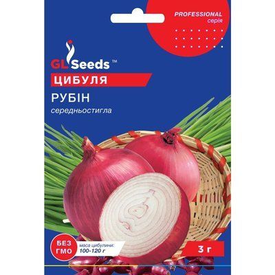 Насіння Цибуля ріпчаста Рубін GL Seeds 3г (Professional216) 4823096915579 фото