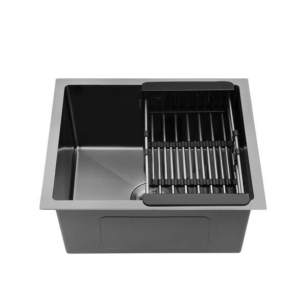 Кухонна мийка Kroner KRP Schwarze - 4843HM PVD (3/1 мм) CV022792 фото