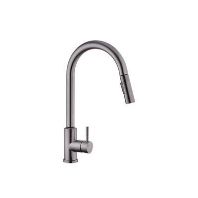 Змішувач для кухні з висувним виливом Kroner KRP Edelstahl Klassisch - PVD03916 сенсорний CV032496 фото