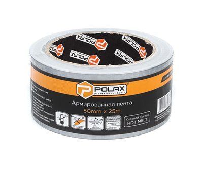 Скотч армований Polax клейка стрічка 50 мм х 25 м (101-008) 101-008 фото