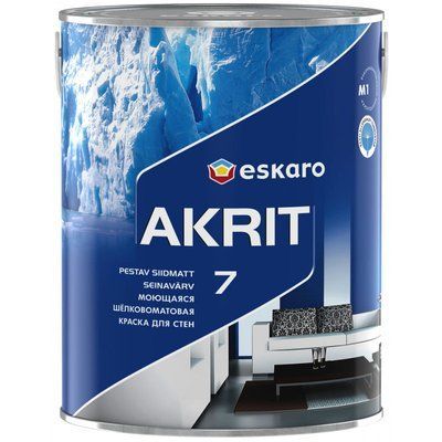 Акрилатна фарба водоемульсійна Eskaro Akrit 7 білий 2.85 л (28571) 28572 фото