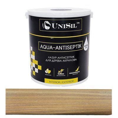 Лазур антисептик для дерева Aqua-Antiseptik Unisil морений дуб 0.75л LAU075mordub фото