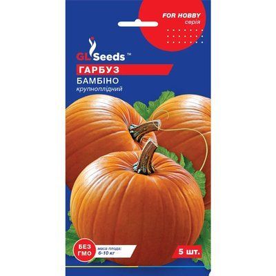 Насіння Гарбуз Бамбіно GL Seeds 5шт (For Hobby807) 4823096907208 фото