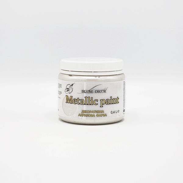 Постачальник: Місто: Київ Ircom Decor Metallic paint IР-161, срібло, 0.4 л 1729161002 фото