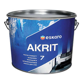 Акрилатна фарба водоемульсійна Eskaro Akrit 7 білий 4.75 л (38202) 28572 фото