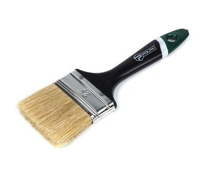 Пензель флейцевий Polax 2,5" професійний, змішаний ворс, пластикова ручка, тип "Англійська" (10-004) 10-004 фото