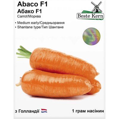 Насіння Морква Абако F1 Beste Kern 1г (For Hobby2524) For Hobby2524 фото