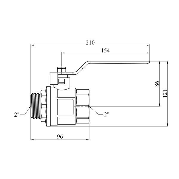 Кран кульовий Valves 2" ВЗ PN30 синя ручка CV022221 фото