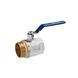 Кран кульовий Valves 2" ВЗ PN30 синя ручка CV022221 фото 1