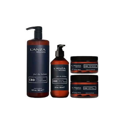 Кондиционер для волос L&rsquo;Anza Wellness Intro Kit U/B Revive , Body Wash , Body Creme , Masque, 946 мл BS-BPS-33-108220 фото