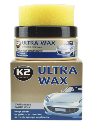 Поліроль восковий для кузова Ultra Wax 250 г з губкою K20110 фото