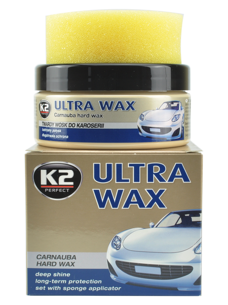 Поліроль восковий для кузова Ultra Wax 250 г з губкою K20110 фото