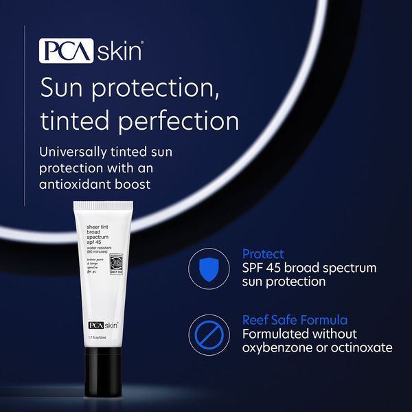 Солнцезащитный крем PCA Skin Sheer Tint Broad Spectrum SPF 45, 50 мл КОСМ04711 фото