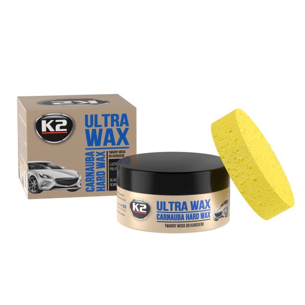 Поліроль восковий для кузова Ultra Wax 250 г з губкою K20110 фото