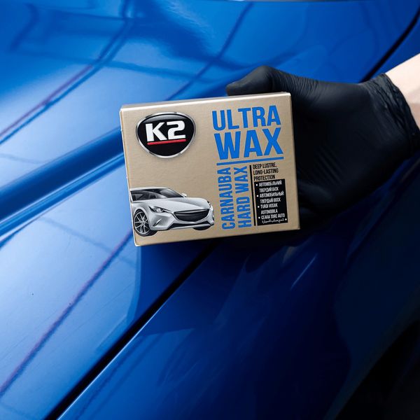 Поліроль восковий для кузова Ultra Wax 250 г з губкою K20110 фото