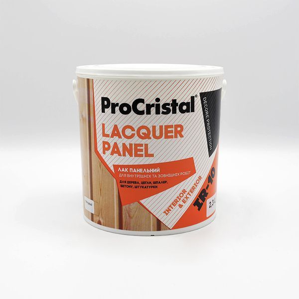 Лак панельний ProCristal Lacquer Panel IР-10, шовковисто-матовий, 2.3 л i00101514 фото