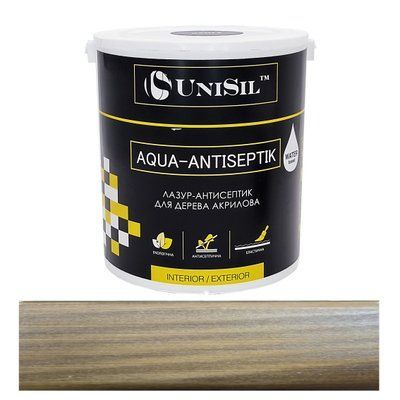 Лазур антисептик для дерева Aqua-Antiseptik Unisil горіх 2.5л LAU25oreh фото