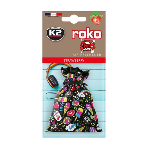 Ароматизатор для салону авто Roko Fun полуниця 25 г K20311 фото