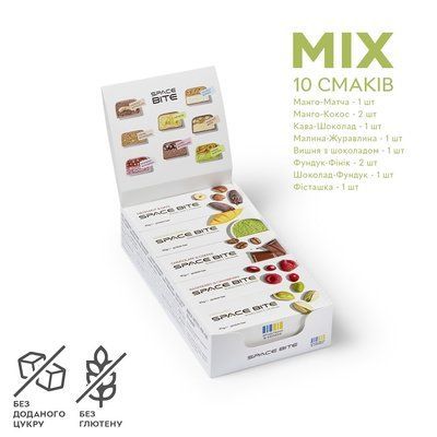 Батончик SpaceFood Space Bite, 10*45 грамів, MIX 2542246834 фото