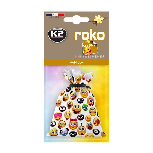 Ароматизатор для салону авто Roko Happy ваніль 25 г K20332 фото