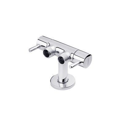 Кран приборный для подключения на 2 выхода Karro 1/2"x1/2"x1/2" KR-3155 CV020774 фото