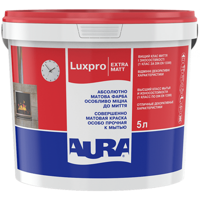Фарба акрилова водоемульсійна Aura Luxpro ExtraMatt мат білий 5 л (40496) 40494 фото