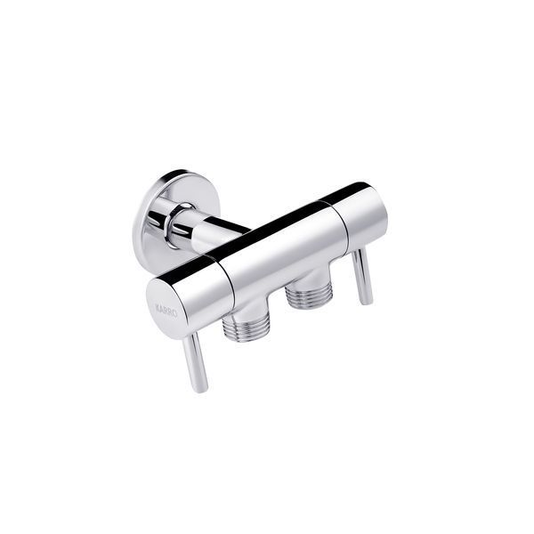 Кран приборный для подключения на 2 выхода Karro 1/2"x1/2"x1/2" KR-3155 CV020774 фото