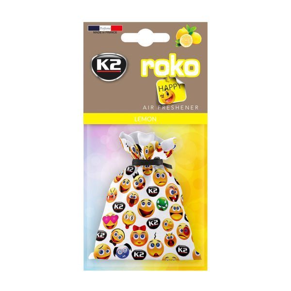 Ароматизатор для салону авто Roko Happy лимон 25 г K20327 фото