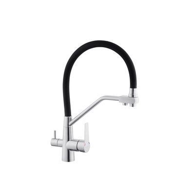 Змішувач для кухні з підключенням до фільтра Kroner KRP Edelstahl Klassisch - ESG03817BLK CV027936 фото