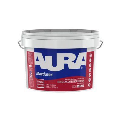 Фарба водоемульсійна Aura Mattlatex глибокий мат білий 2.5 л (38665) 38372 фото
