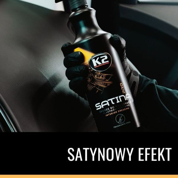 Засіб для догляду за панеллю приладів та пластиковими деталями Satina Pro лохина 1л K20488 фото