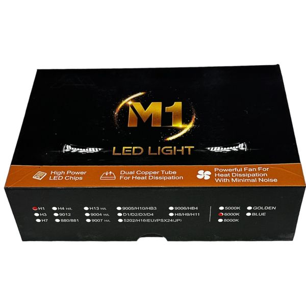 Комплект Светодиодная лампа M1 Led H1 6000K 75W 12V 2шт (M1-H1) M1-H1 фото