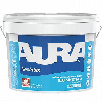 Фарба акрилова водоемульсійна Aura Neolatex глибокий мат білий 5 л (41215) 41212 фото