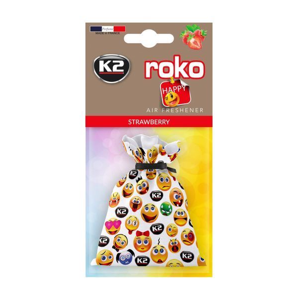 Ароматизатор для салону авто Roko Happy полуниця 25 г K20312 фото