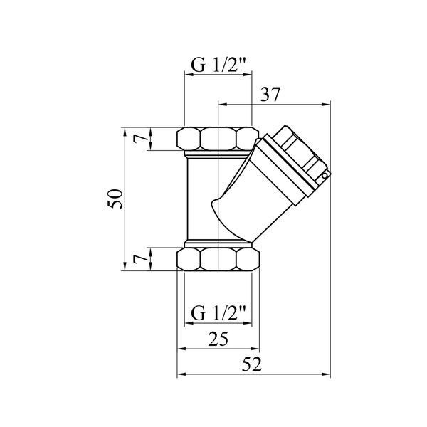 Фильтр LexLine 1/2" УК3201 латунный CV029071 фото