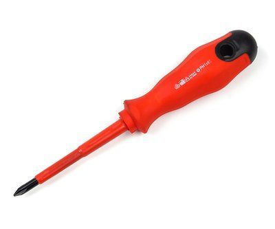 Викрутка діелектрична Polax хрестова PH1x80mm, CrV (51-033) 51-033 фото