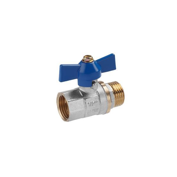 Кран шаровый Valves 1/2" ВЗ PN30 синий бабочка CV012810 фото