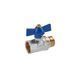 Кран шаровый Valves 1/2" ВЗ PN30 синий бабочка CV012810 фото 3